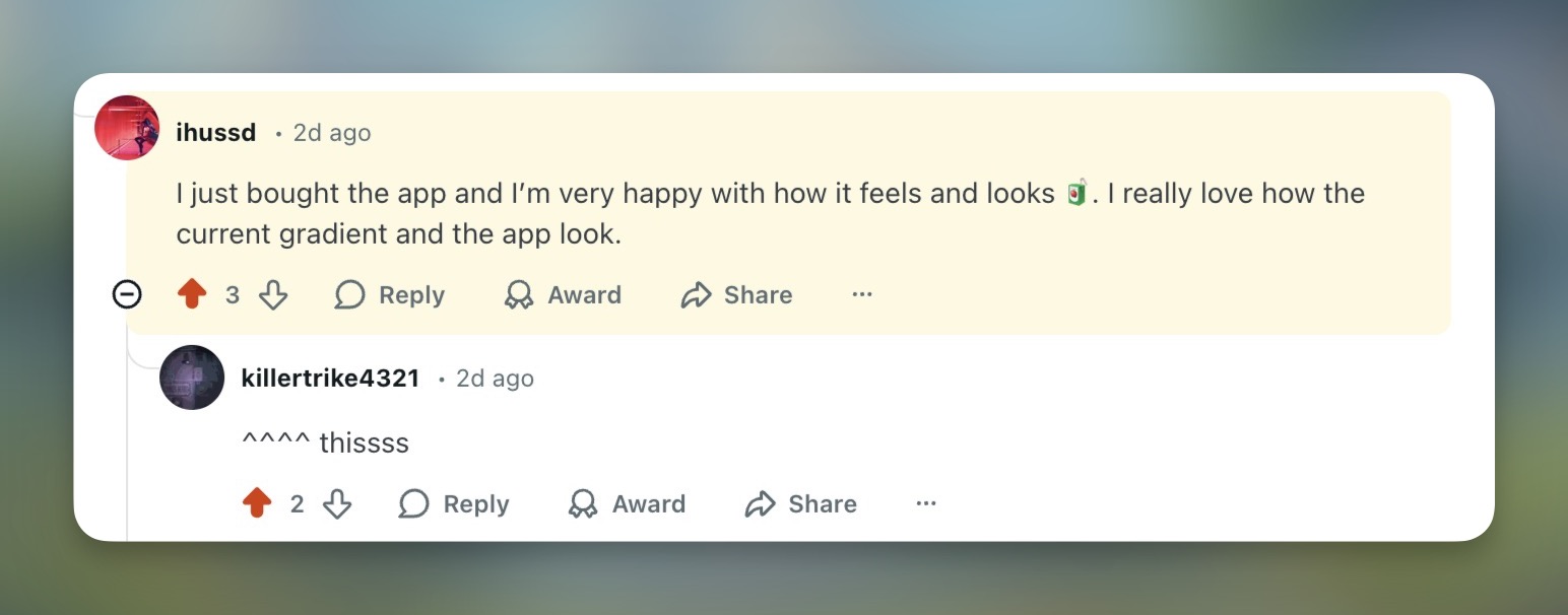 User feedback about Juicy